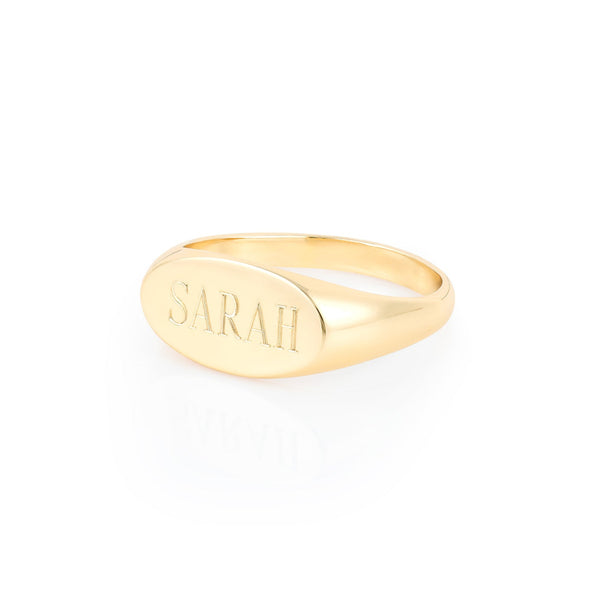 セレブ愛用【Sarah Chloe】LANA ROUNDシグネットリング SARAH CHLOE LANA ROUND SIGNET RING