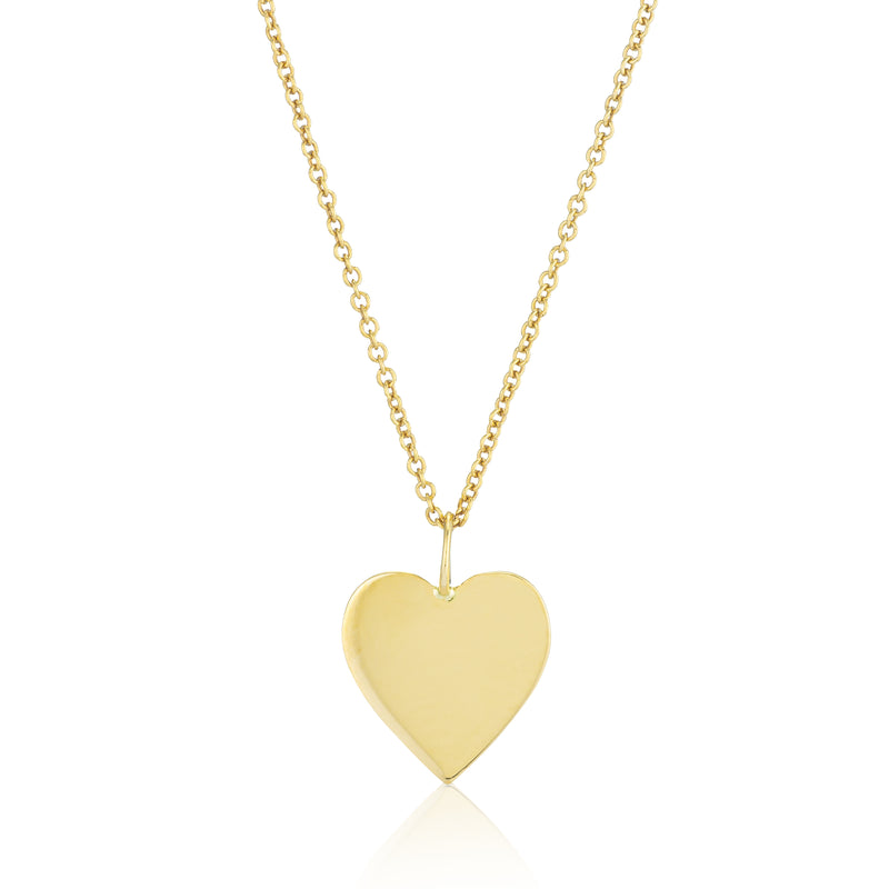 CHARMING- LILY SOLID HEART PENDANT
