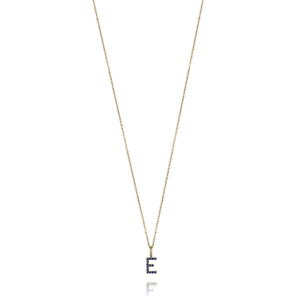 Sapphire initial deals necklace