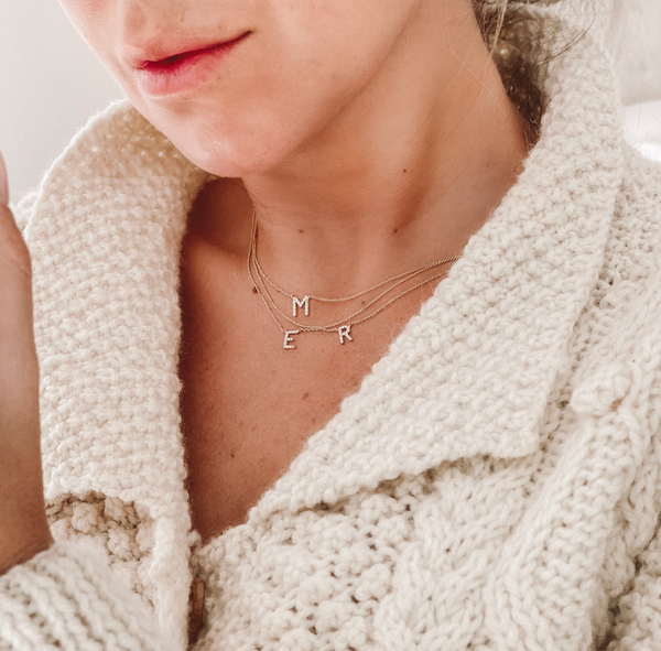 Sapphire hotsell initial necklace