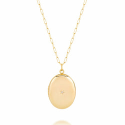 ALANA LARGE OVAL DIAMOND LOCKET
