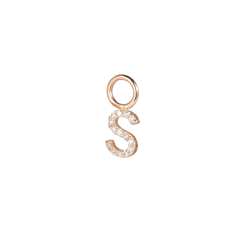 AMELIA DIAMOND INITIAL- EARRING & BAIL CHARM