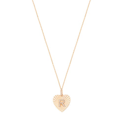 SHAYA INITIAL HEART MEDALLION