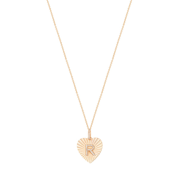 SHAYA INITIAL HEART MEDALLION