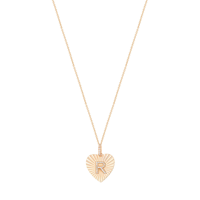 SHAYA INITIAL HEART MEDALLION