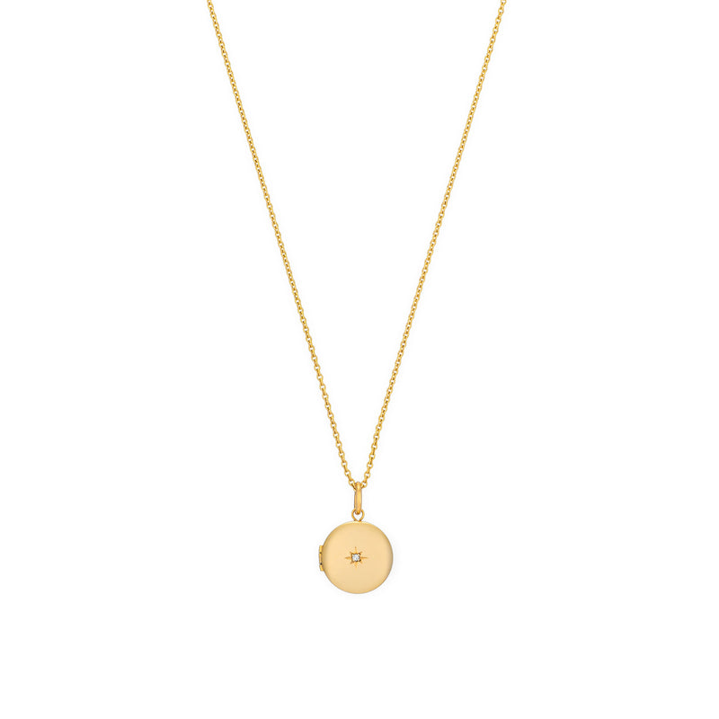 ALANA DIAMOND ROUND LOCKET