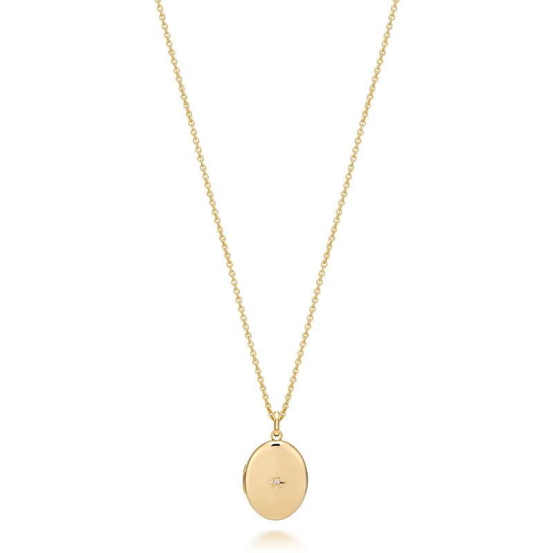 ALANA SMALL OVAL DIAMOND LOCKET