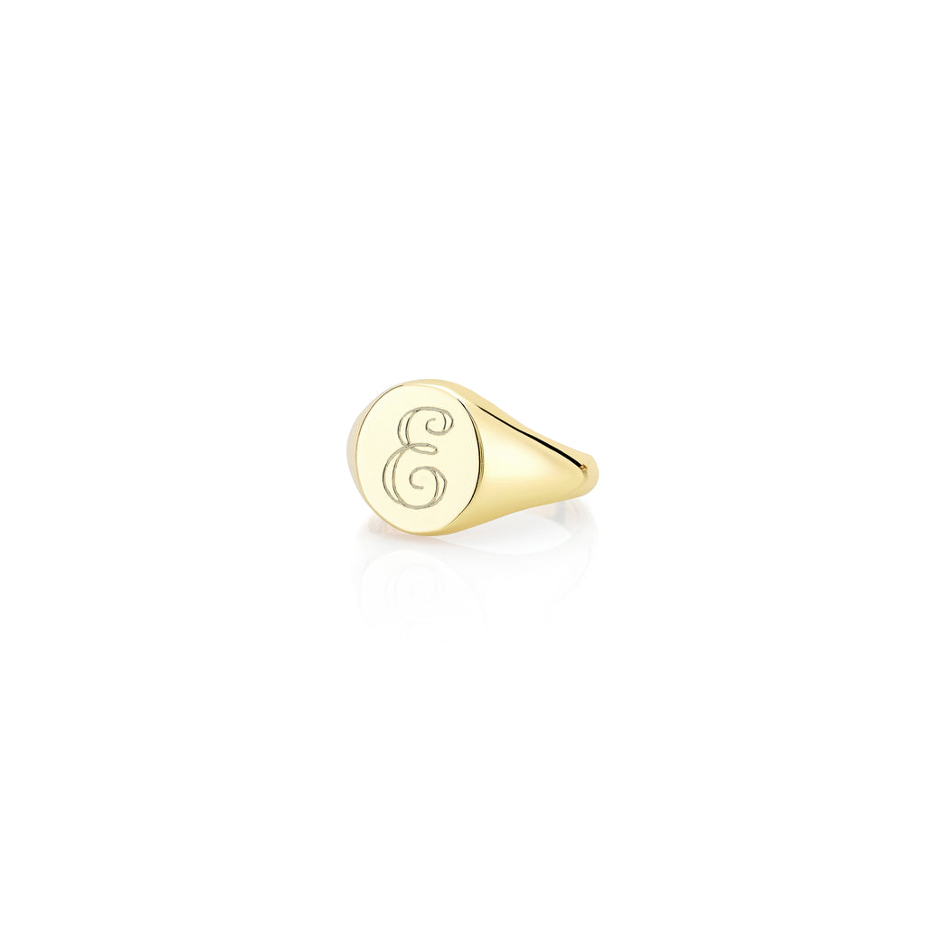 LANA PETITE ROUND PINKY SIGNET RING – SARAH CHLOE