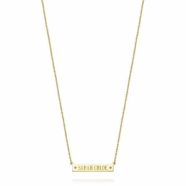 LEIGH ID DOUBLE DIAMOND ACCENT NECKLACE