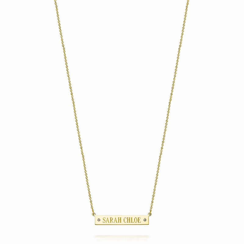 LEIGH ID DOUBLE DIAMOND ACCENT NECKLACE