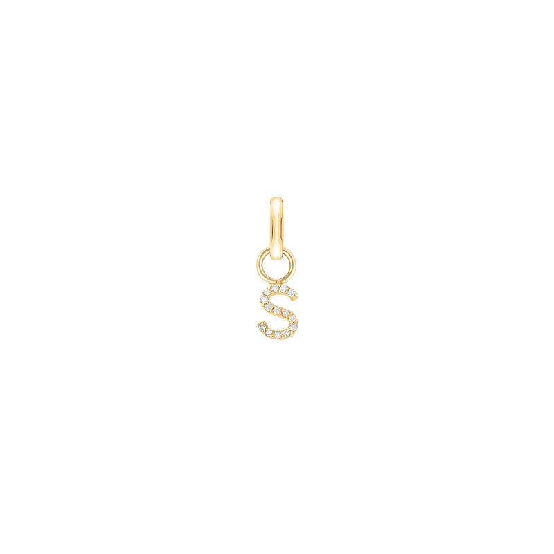 AMELIA DIAMOND INITIAL- EARRING & BAIL CHARM