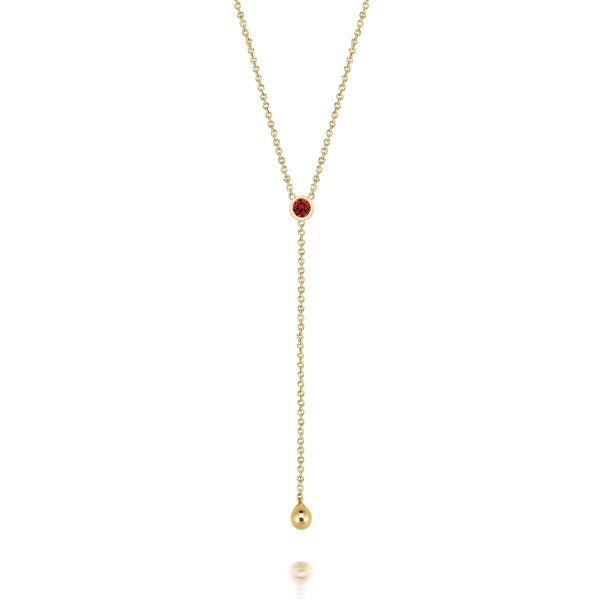 SLDA BIRTHSTONE BEZEL LARIAT