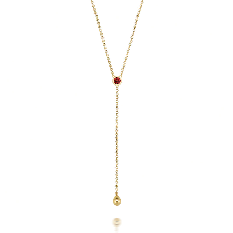 SLDA BIRTHSTONE BEZEL LARIAT