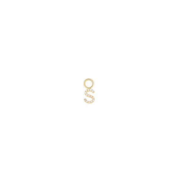AMELIA DIAMOND INITIAL- EARRING & BAIL CHARM