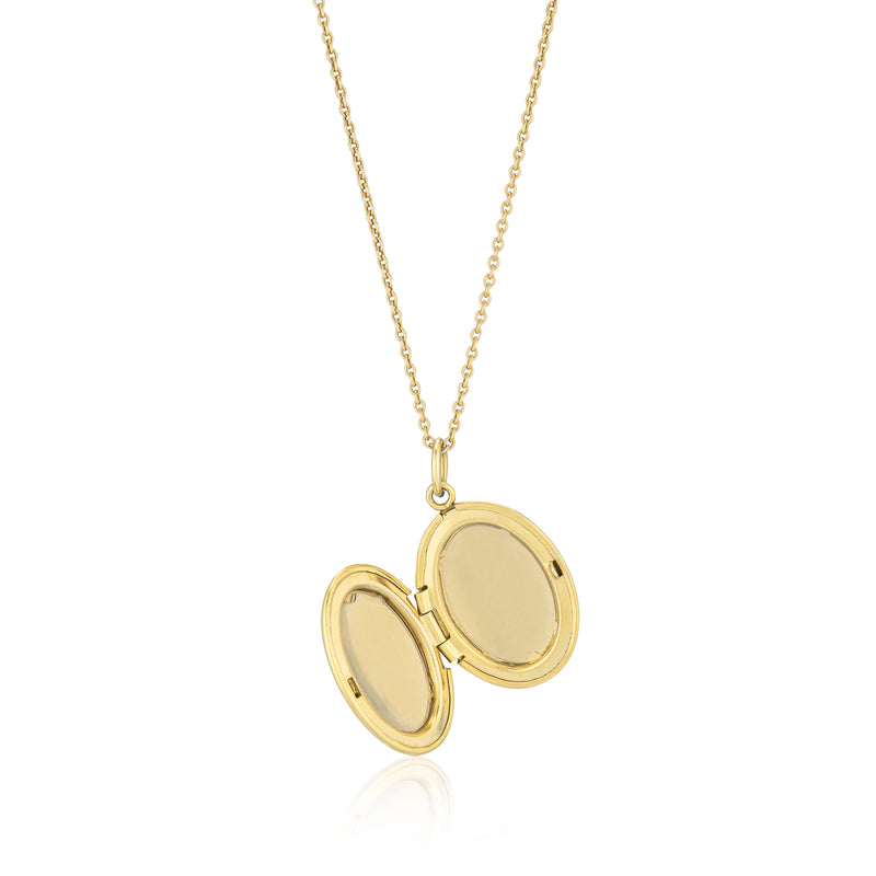Monogram Personalized Oval Locket, Gold Filled, Silver, Minimalist Gifts, Engraved Necklace