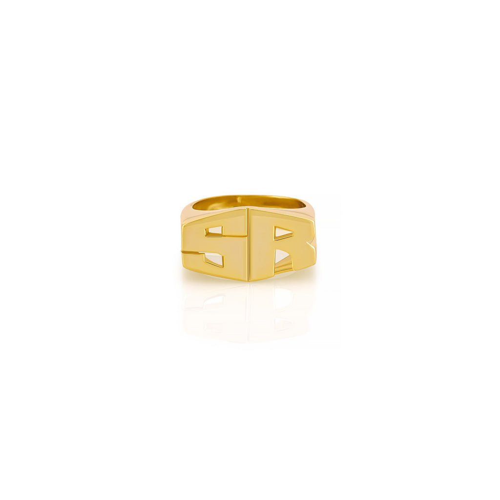 KENT INITIAL SIGNET RING – SARAH CHLOE