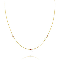 SLDA BIRTHSTONE TRIO NECKLACE