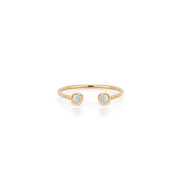SLDA STACKABLE DUO PEARL RING
