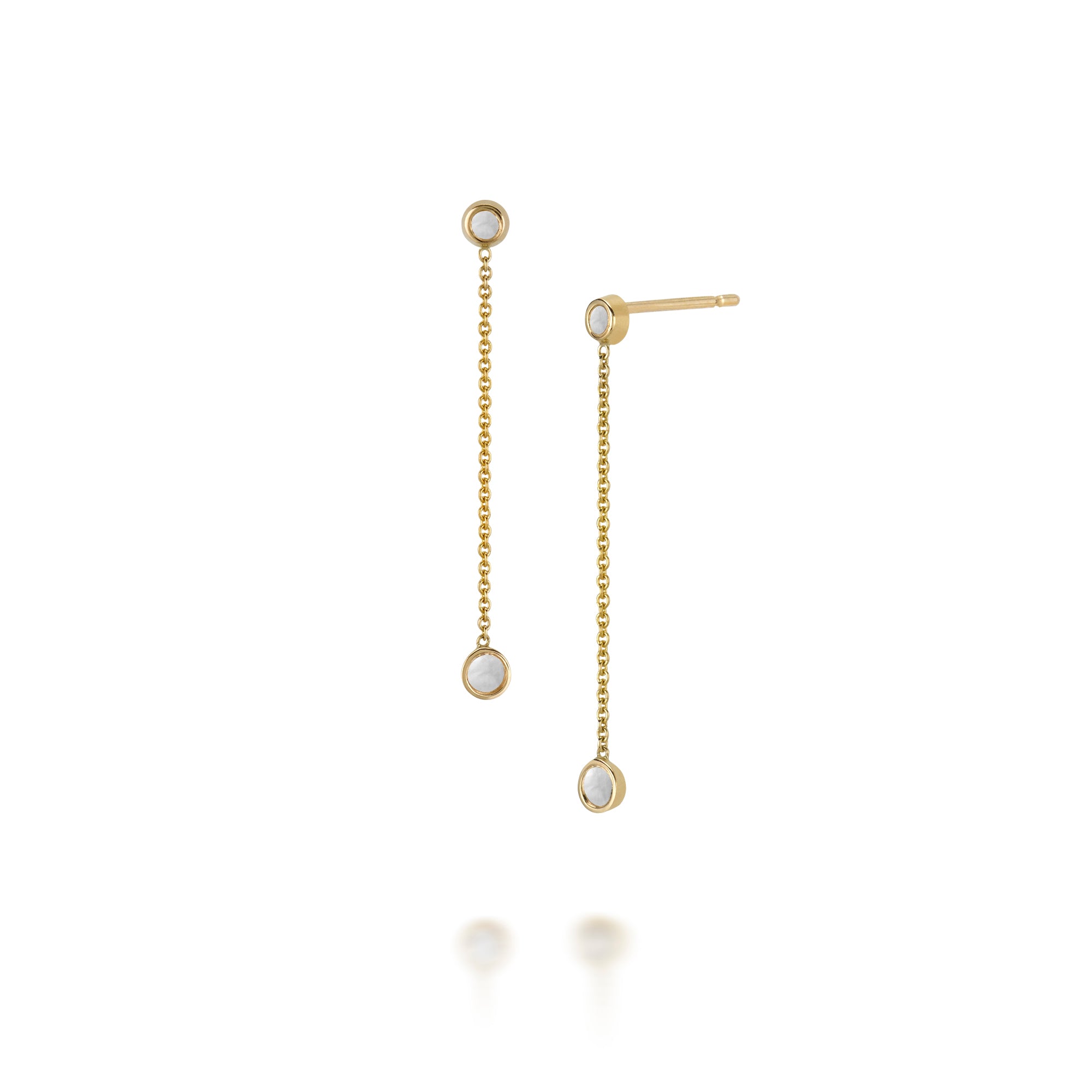 kindababy☆2 way swa pearl 'drop' earring Gold Pearl Drop Earrings - Chain Drop Earrings - Pearl