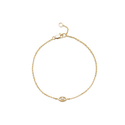 Sarah Chloe Cara Monogrammed Circle Chain Bracelet