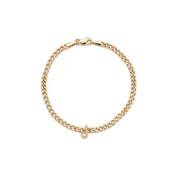 RILEY DIAMOND INITIAL CURB CHAIN BRACELET