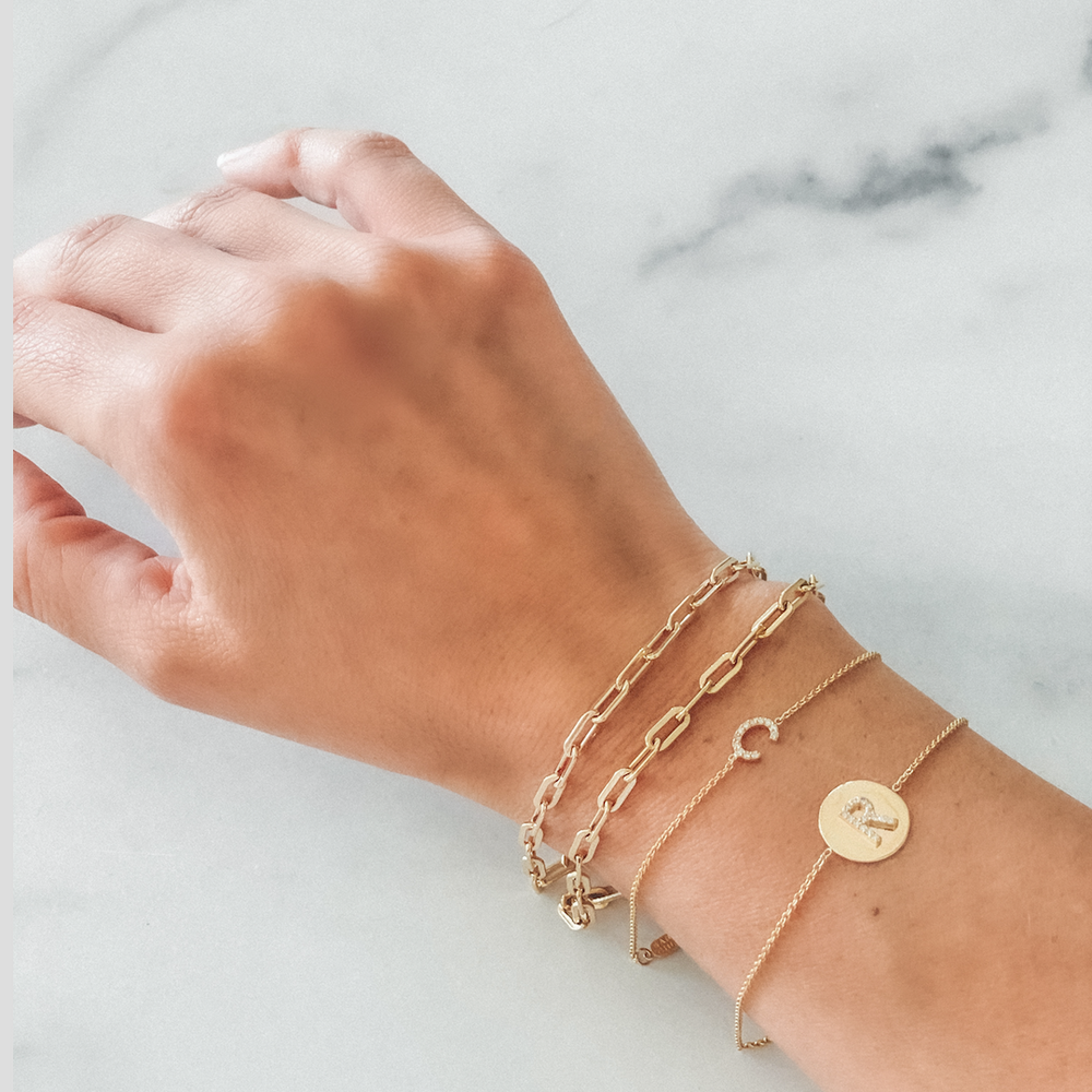 Sarah Chloe Ellie Gold Vermeil K Initial Bracelet deals