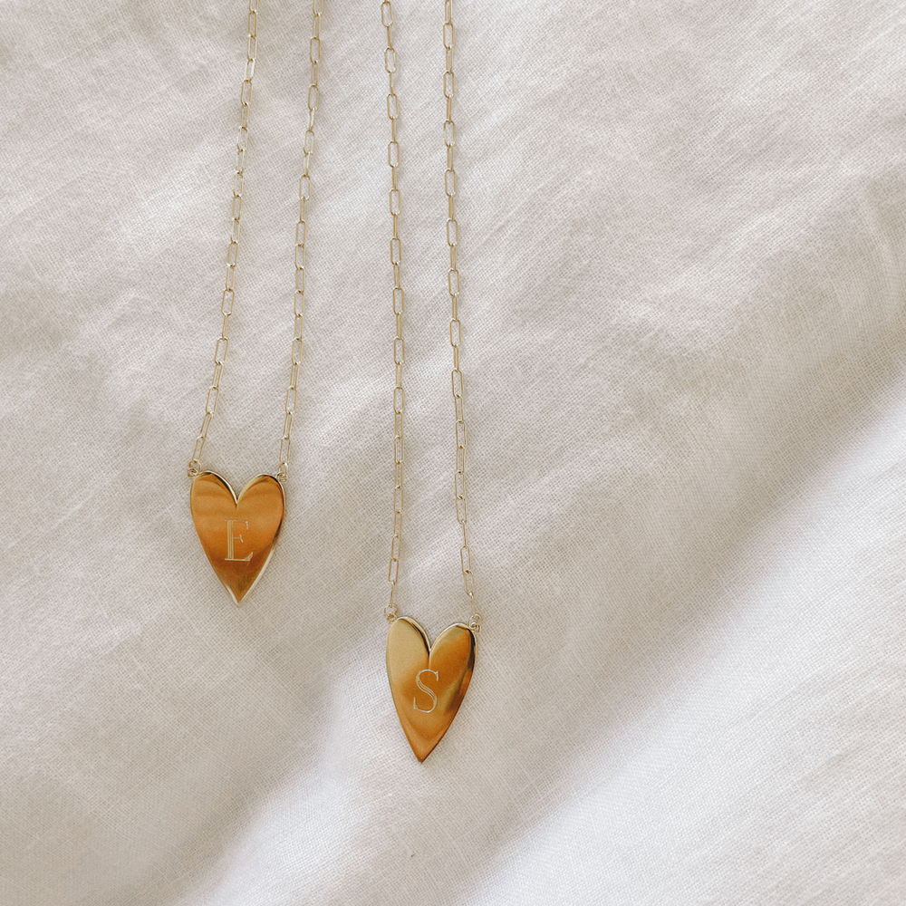 BRIE ELONGATED HEART NECKLACE – SARAH CHLOE