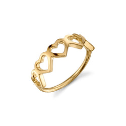 LOVE COUNT® STACKABLE RING - 5 HEARTS