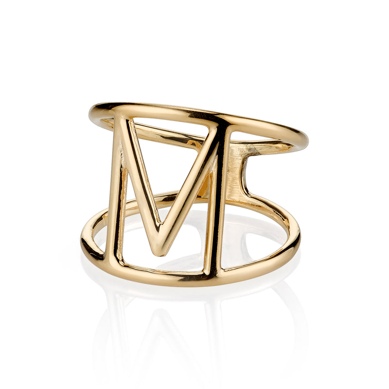 ANDI INITIAL CUT OUT RING