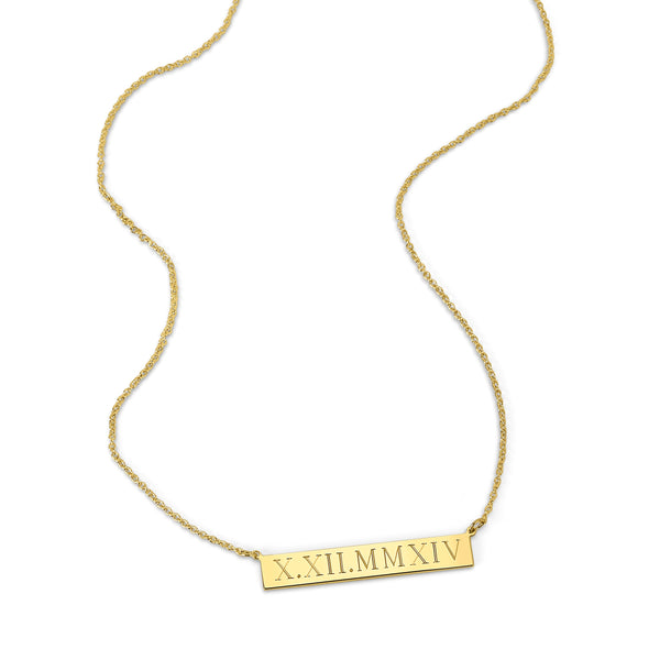 LEIGH ID ROMAN NUMERAL NECKLACE