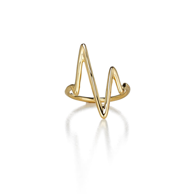 New Yellow Gold Heartbeat Ring – Jacob James