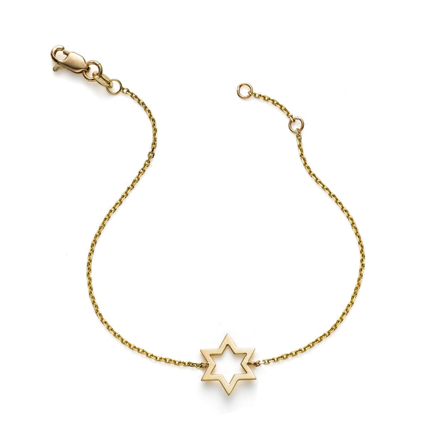 CHARMING OUTLINE STAR OF DAVID BRACELET