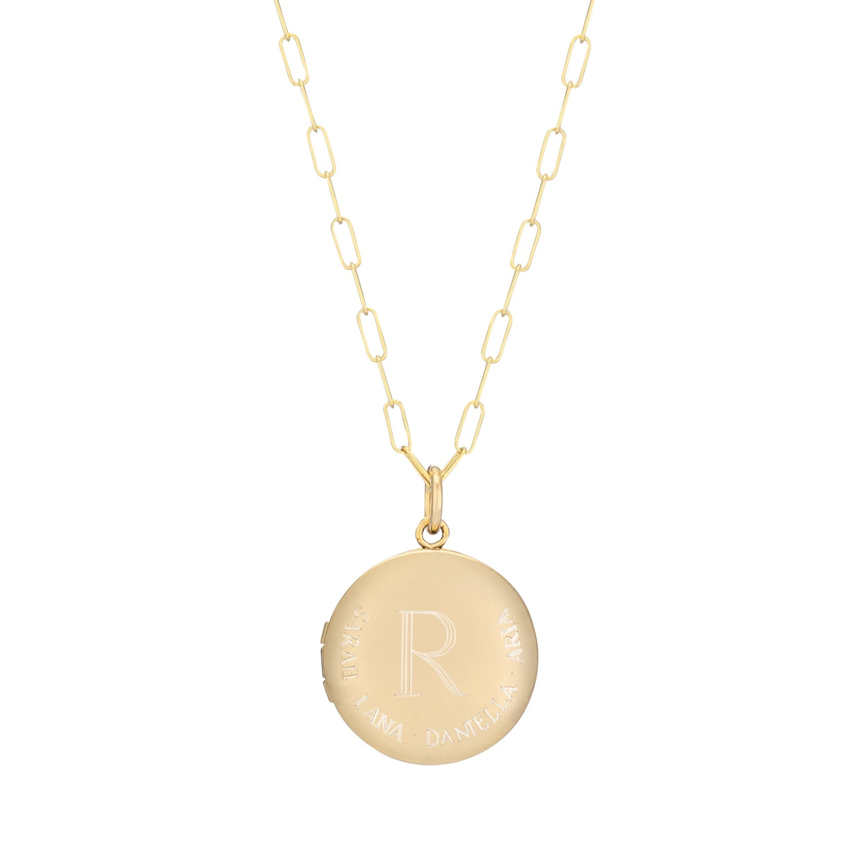 セレブ愛用【Sarah Chloe】CHARLI LARGE LOCKETネックレス CHARLI LARGE ROUND ENGRAVED LOCKET – SARAH CHLOE