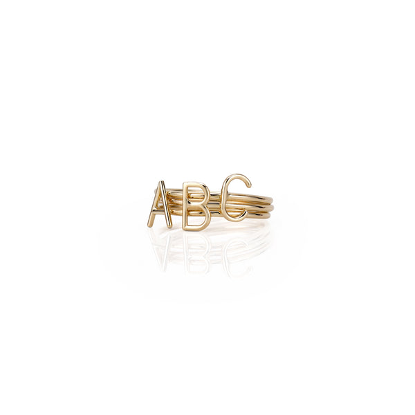 AMELIA STACKABLE INITIAL RING