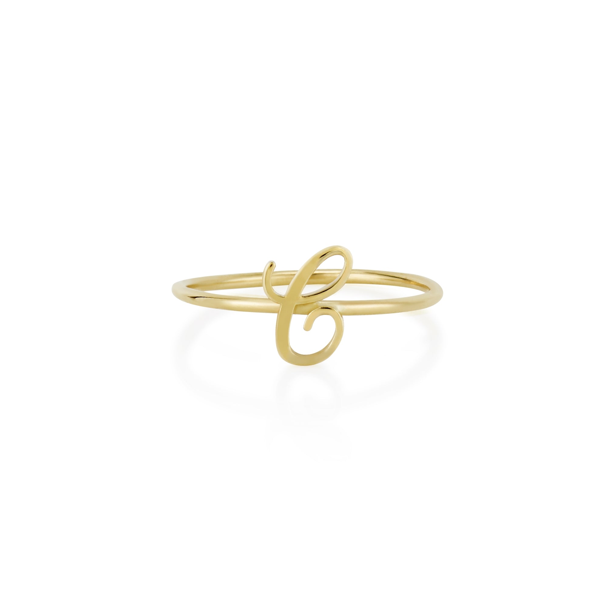 SARAH CHLOE PERSONALIZED SCRIPT INITIAL RING