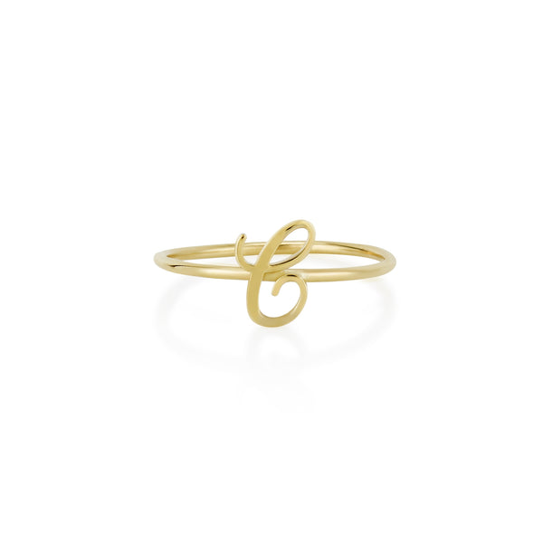 SARAH CHLOE PERSONALIZED SCRIPT INITIAL RING