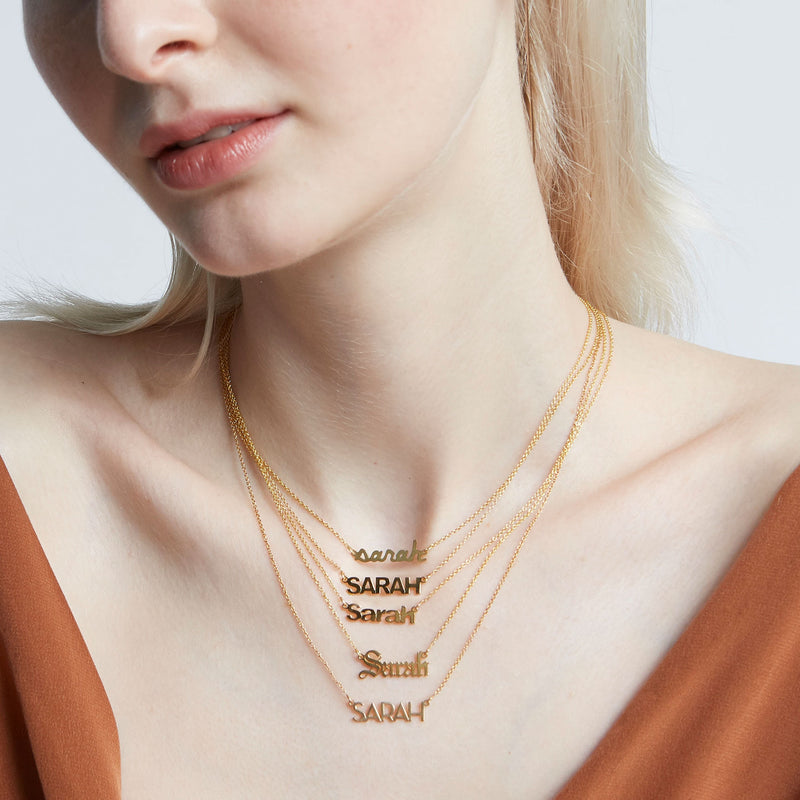 Love Script Charm Necklace – Rebecca Accessories